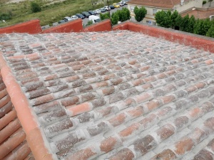 Tejas preparadas para pintar